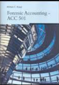 Forensic Accounting - ACC 501