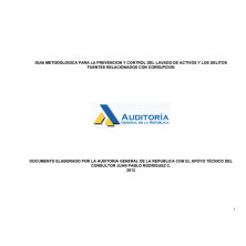 Guía metodológica para la prevención y control del lavado de activos y los delitos fuentes relacionados con corrupción
